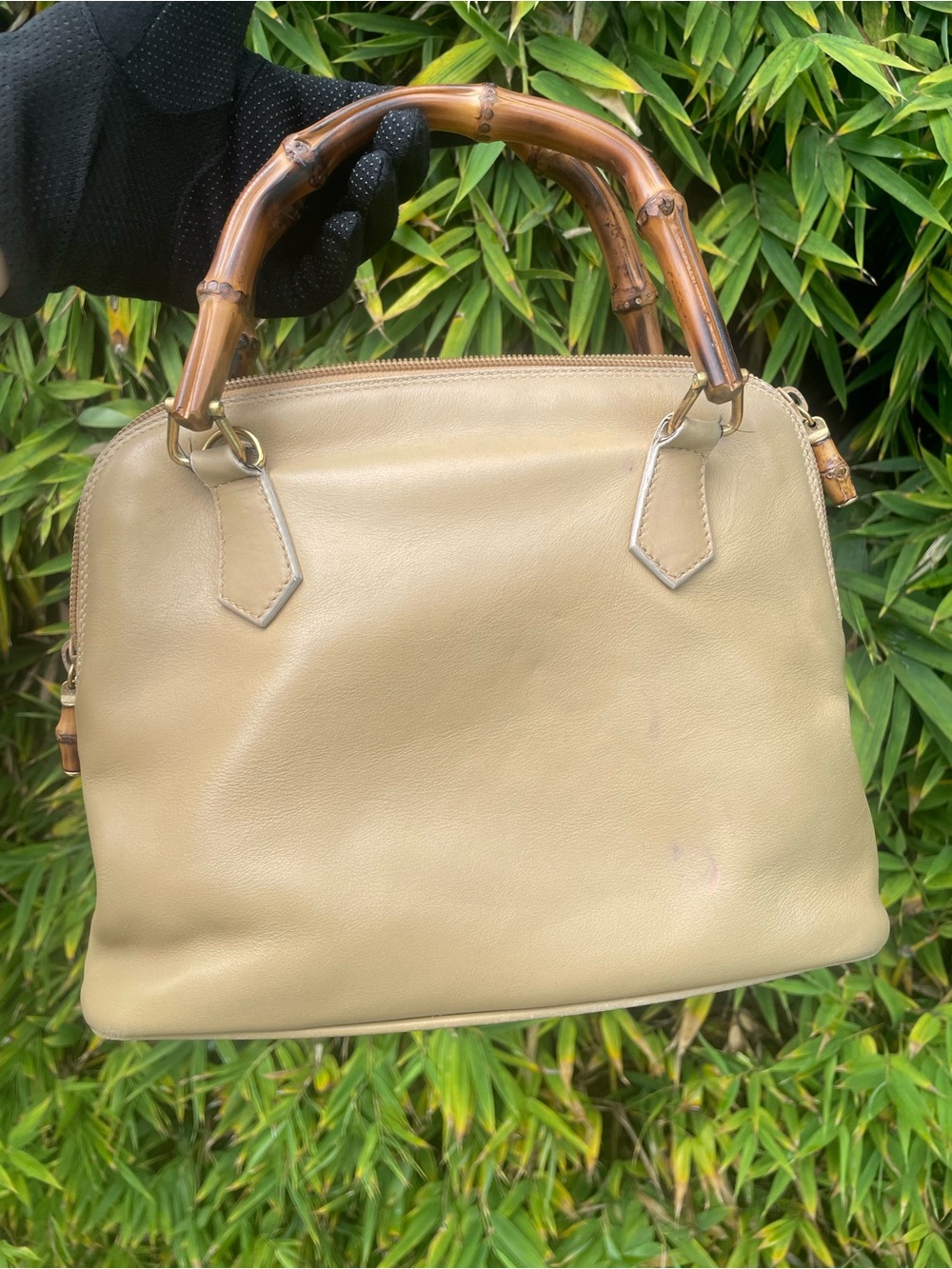 Gucci 90s Dome Bamboo Satchel